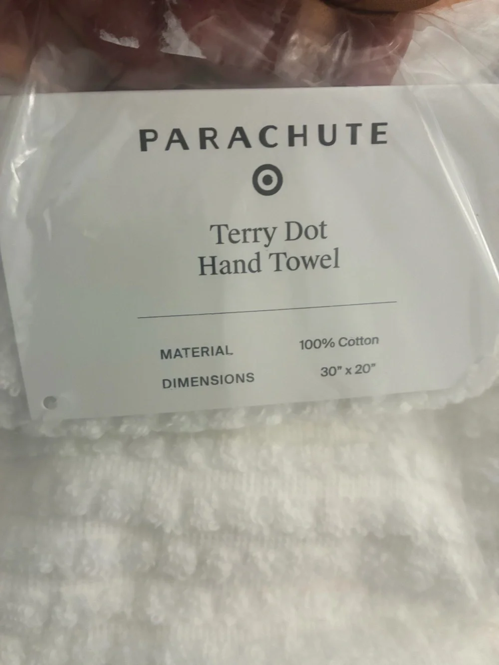 Parachute Terry Dot Hand Towels •White•
